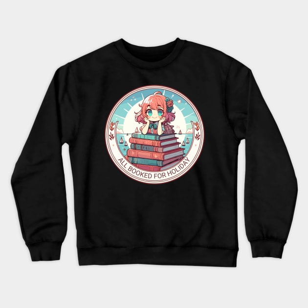 Cute All booked for holiday christmas Crewneck Sweatshirt by TomFrontierArt